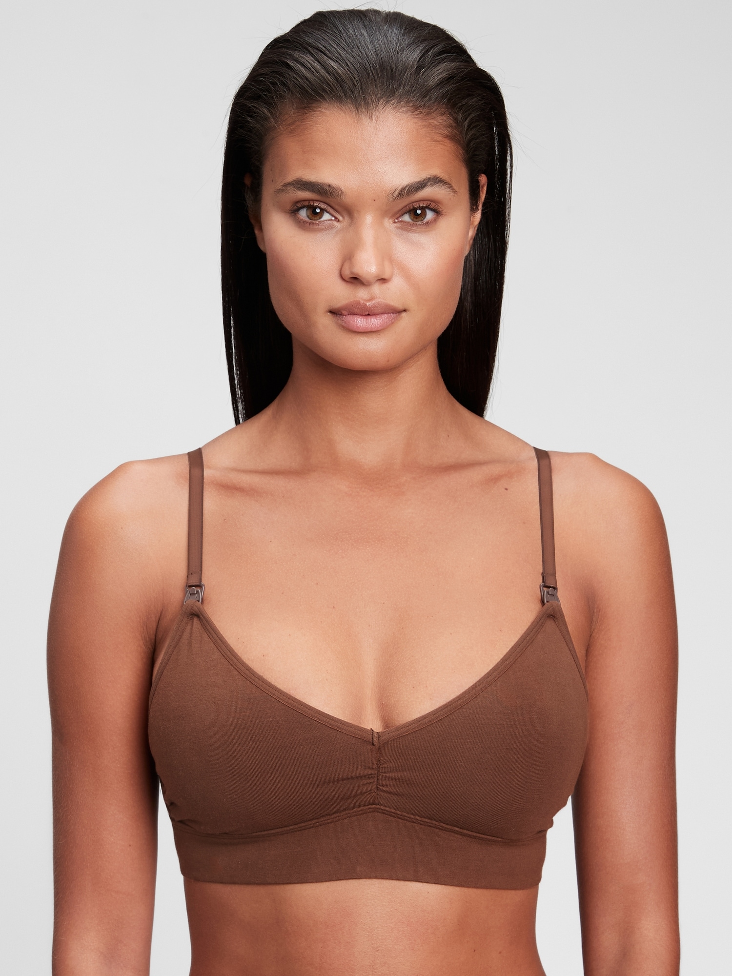 Maternity Stretch Cotton Nursing Bralette Gap