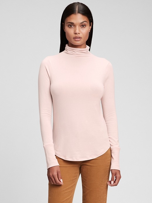 Featherweight Funnel-Neck T-Shirt | Gap