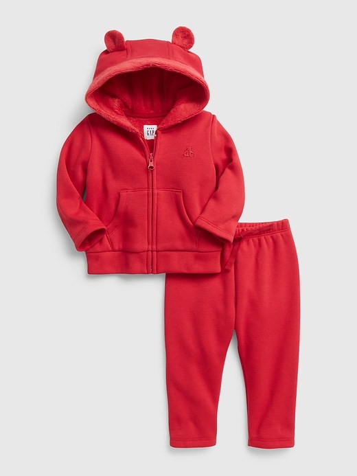 Image number 1 showing, Baby Cozy Hoodie Outfit Set