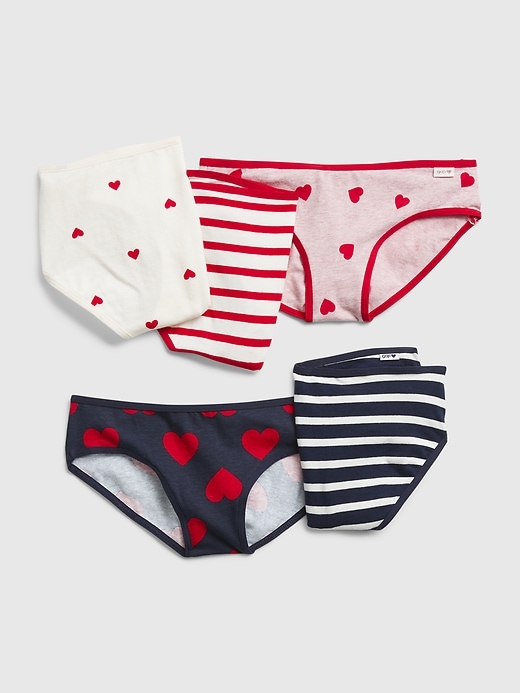 Image number 1 showing, Kids Organic Cotton Print Bikini Briefs (5-Pack)