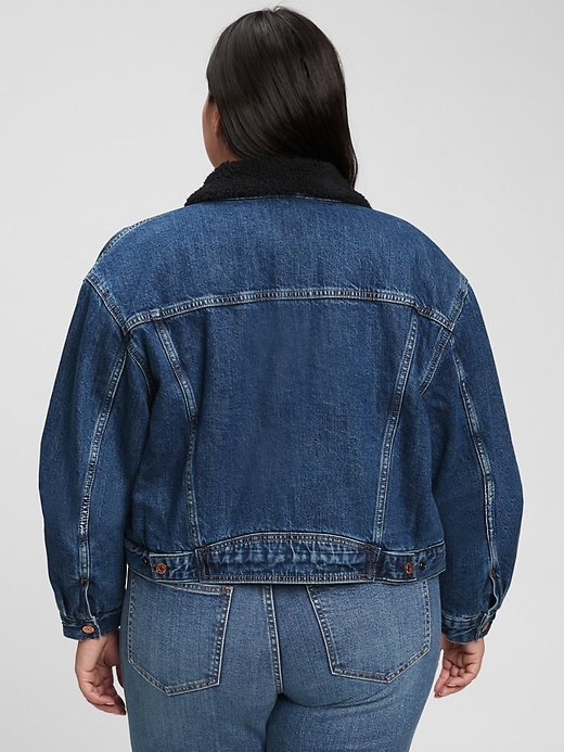 Image number 7 showing, '90s Denim Sherpa Icon Jacket