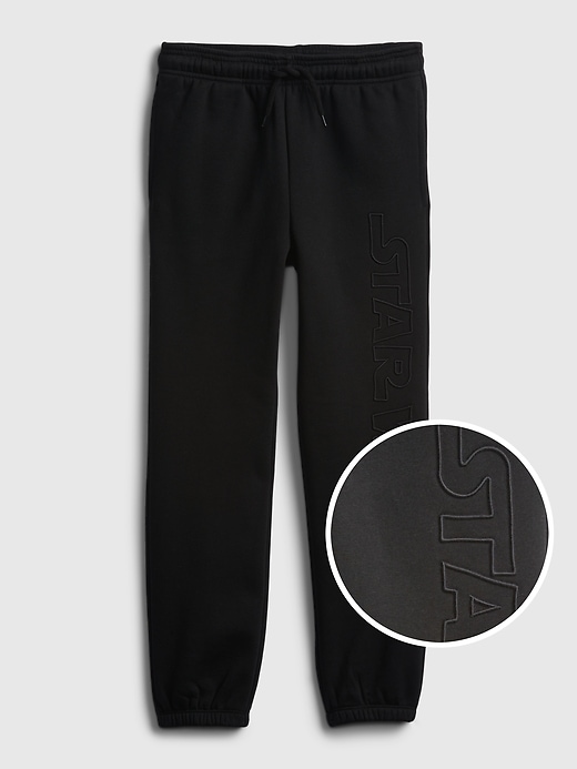 1 of 8 showing, with the color true black of product GapKids &#124 Star Wars™ Joggers