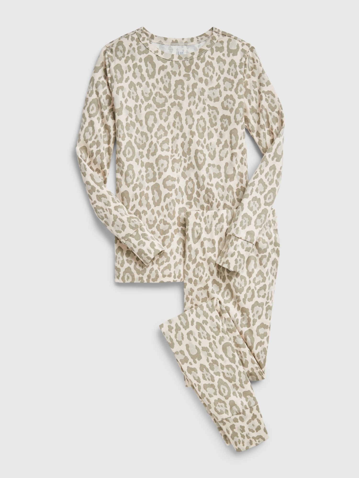 Kids Organic Cotton Cheetah Print PJ Set