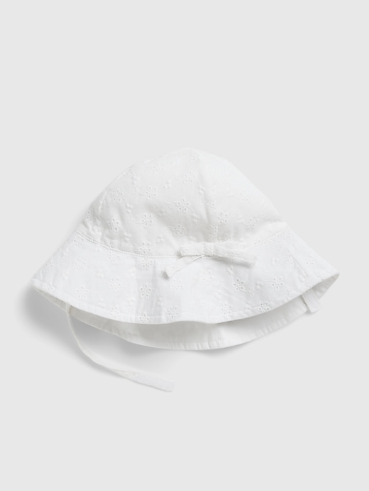 1 of 8 showing, with the color optic white of product Baby Eyelet Bucket Hat