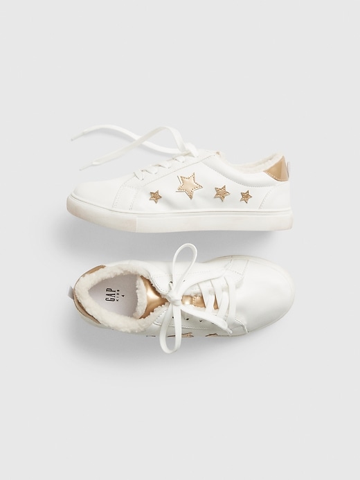1 of 8 showing, with the color ivory frost of product Kids Star Sherpa Sneakers