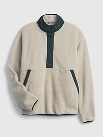 Sherpa Snap-Button Sweatshirt