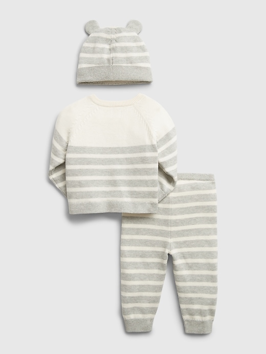 Image number 2 showing, Baby Stripe Sweater 3-Piece Outfit Set
