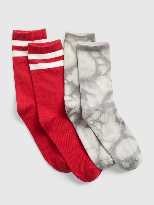 1 of 8 showing, with the color multi of product Kids Print Socks (2-Pack)