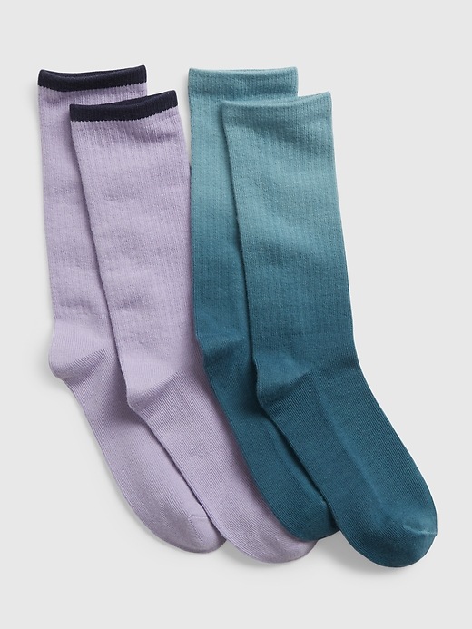 View large product image 1 of 1. Kids Tie-Dye Crew Socks (2-Pack)