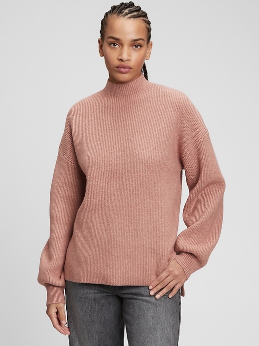 Image number 1 showing, Oversized Funnel-Neck Sweater