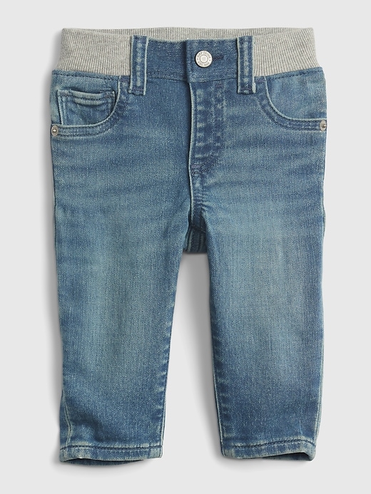 Image number 4 showing, Baby Knit-Denim Slim Jeans