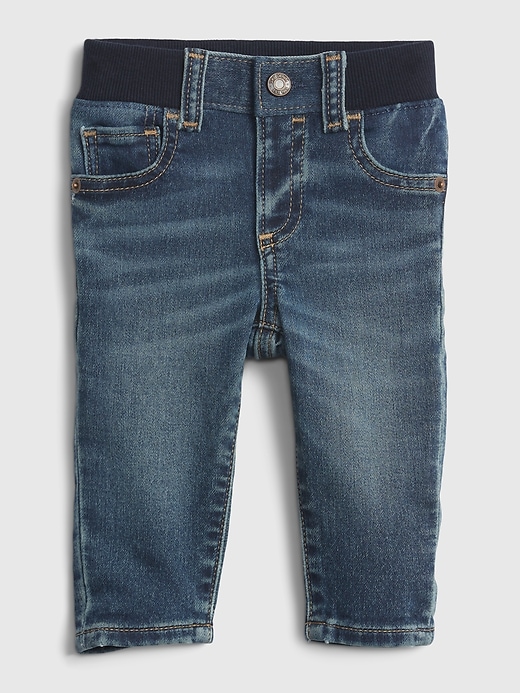 Image number 1 showing, Baby Knit-Denim Slim Jeans