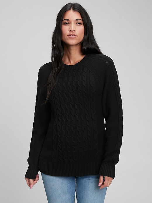 Image number 1 showing, Maternity Cable Knit Sweater