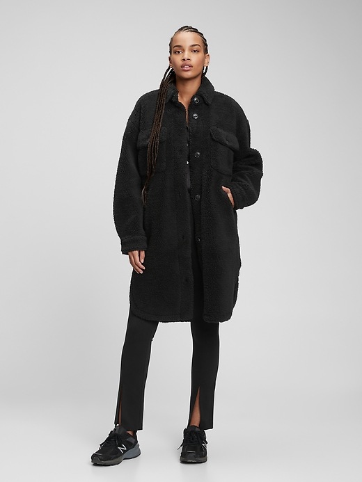 Oversized Sherpa Shirt Jacket | Gap