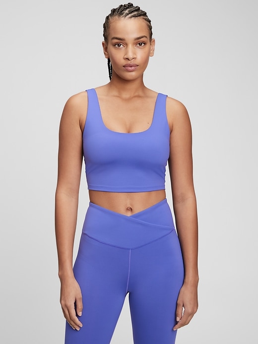 1 of 8 showing, with the color alice blue of product GapFit Eclipse Cropped Brami