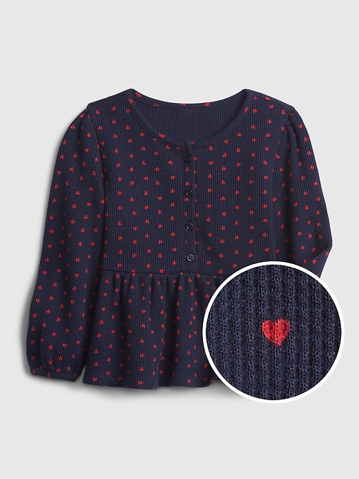 Toddler Waffle-Knit Top