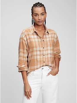 Oversized Flannel Shirt Gap