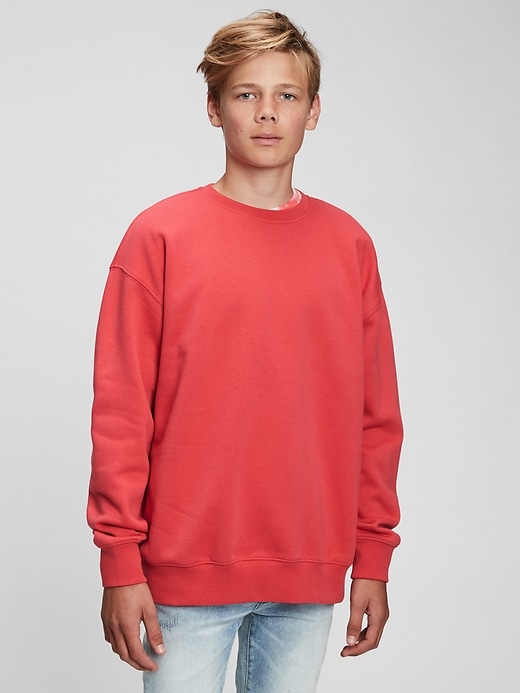 2 of 8 showing, with the color weathered red of product Teen Crewneck Sweatshirt