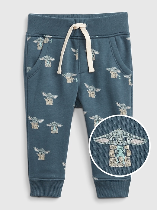 1 of 8 showing, with the color orion blue of product babyGap &#124 Star Wars™ Print Joggers