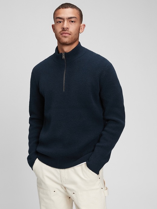 Image number 3 showing, Recycled Half-Zip Sweater