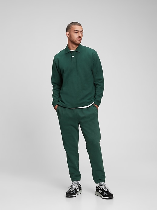 1 of 8 showing, with the color campus green of product French Terry Polo Shirt