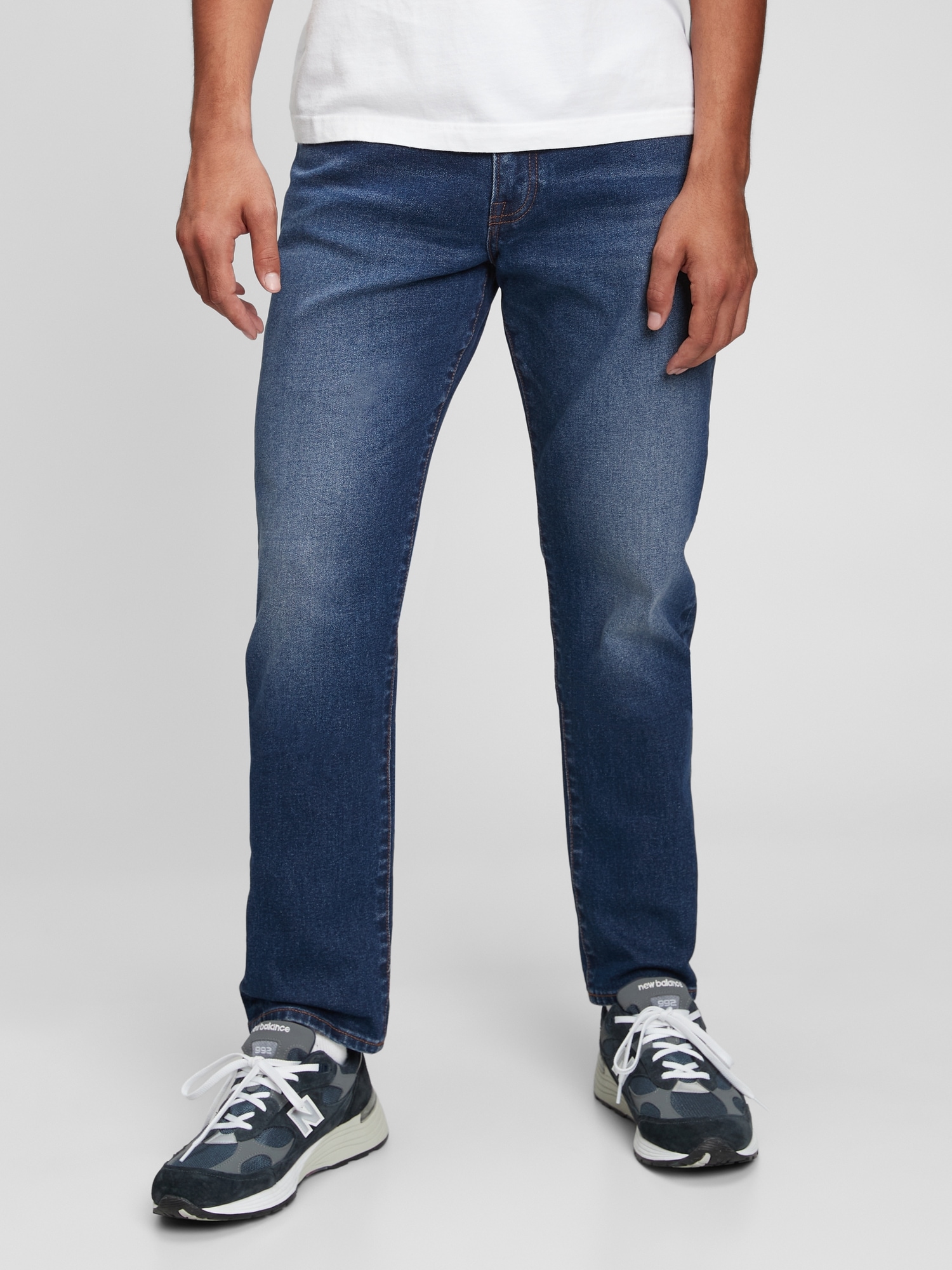 Gap 365Temp Performance Slim Jeans in GapFlex with Washwell blue. 1