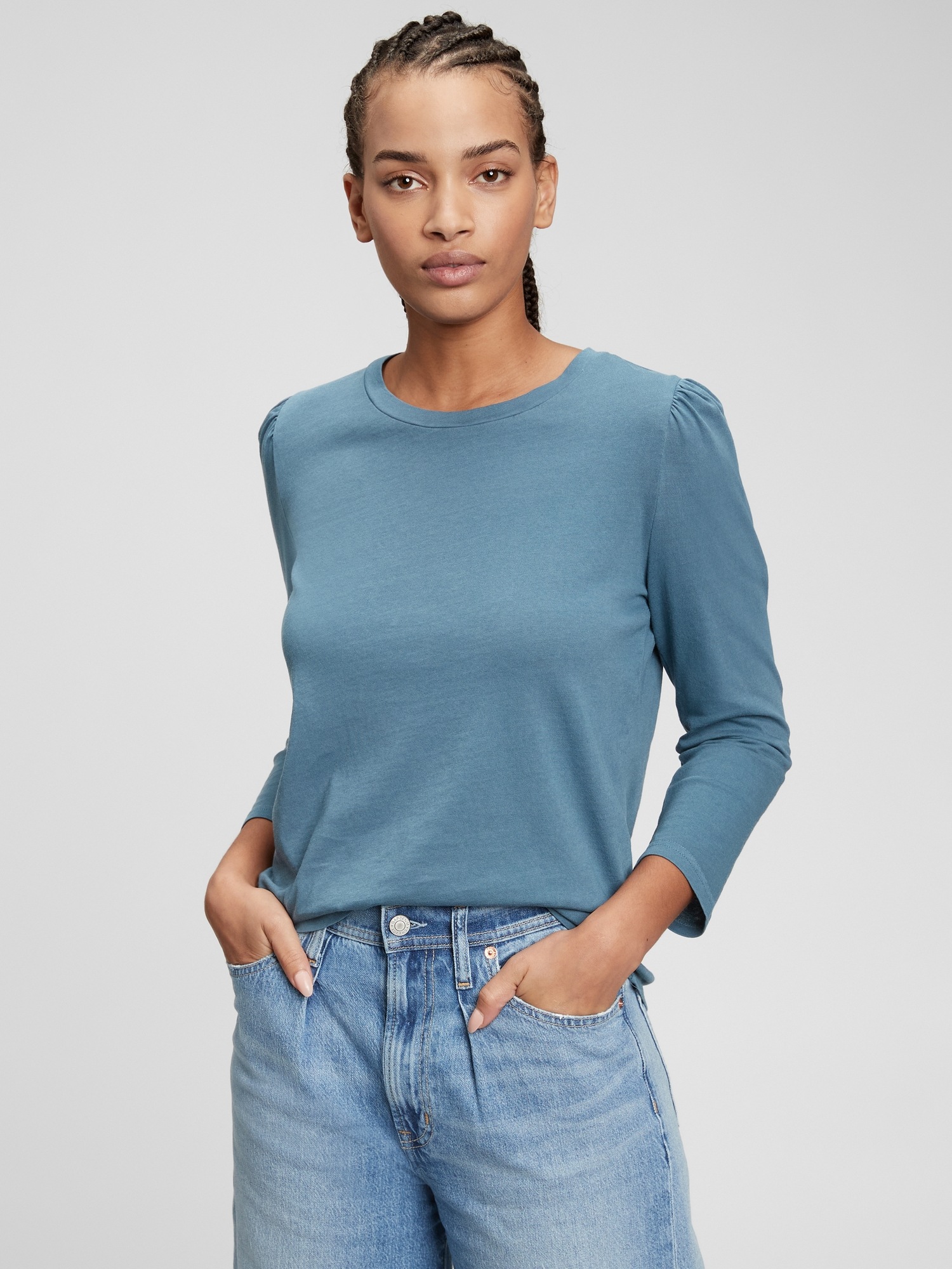 gap puff sleeve sweatshirt