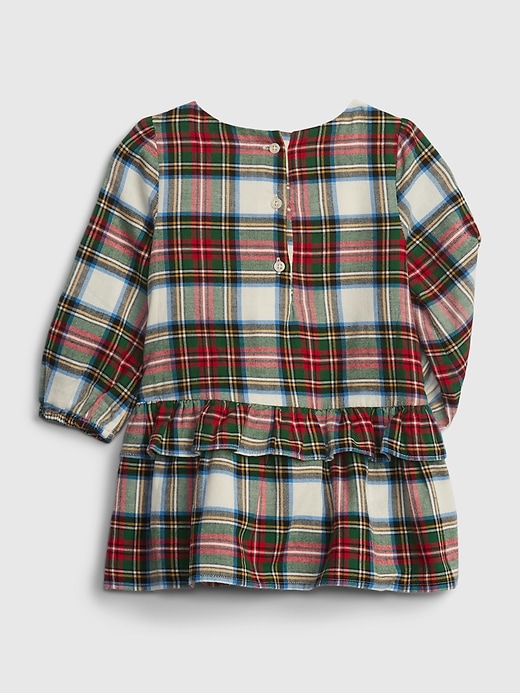 Image number 2 showing, Baby Plaid Ruffle Dress