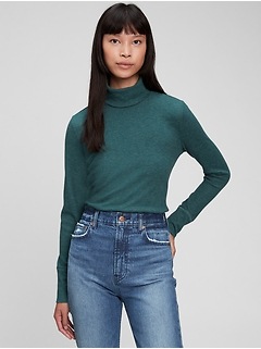 Ribbed Turtleneck T-Shirt | Gap