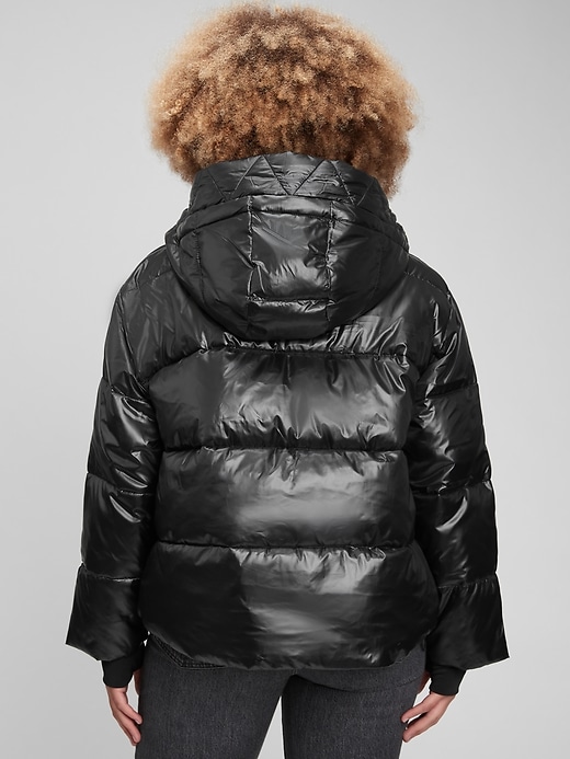 Image number 5 showing, 100% Recycled Polyester Relaxed Heavyweight Cropped Puffer Jacket