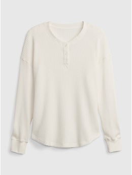 gap waffle henley