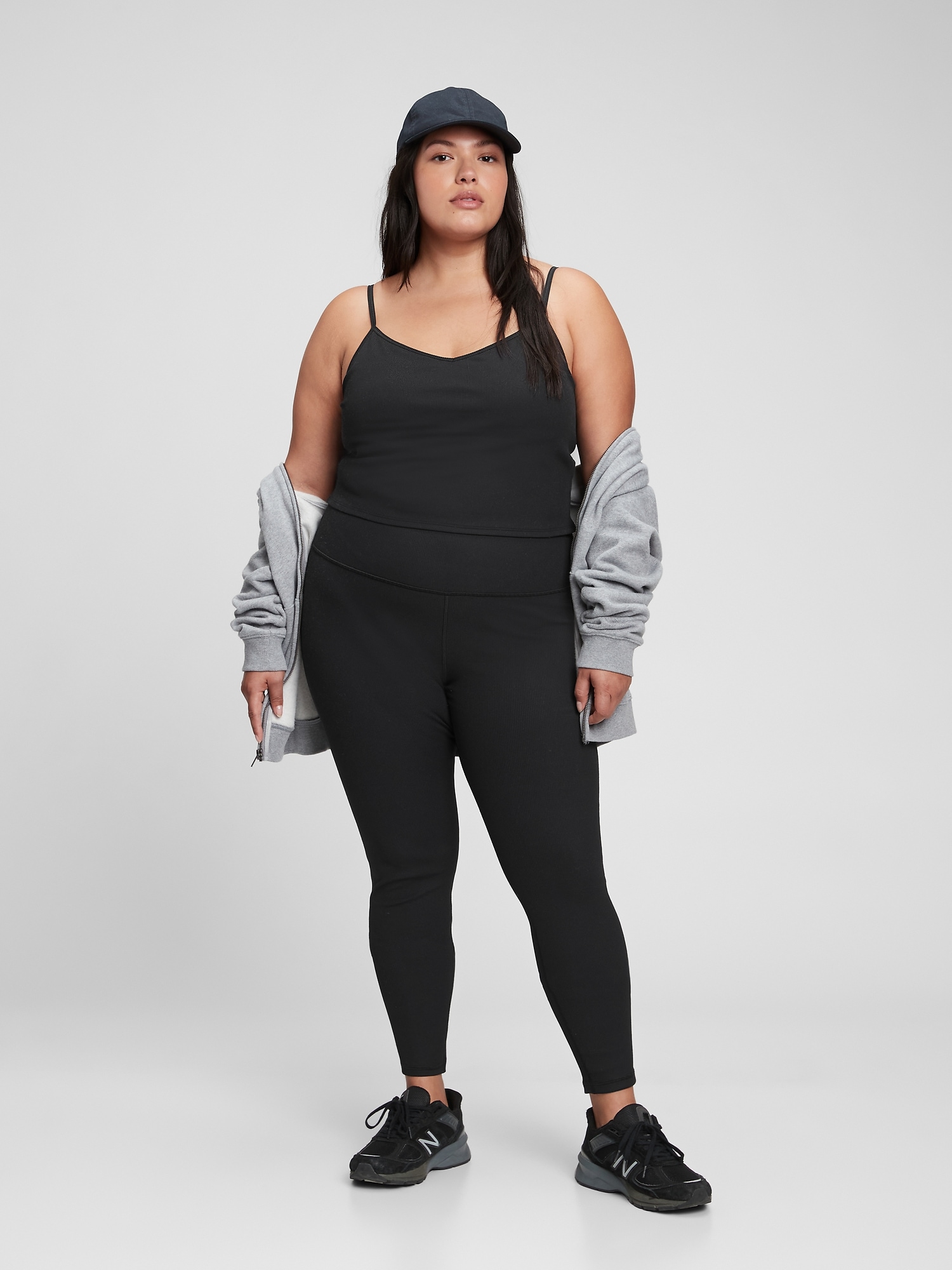 GapFit High Rise Blackout Ribbed Full 