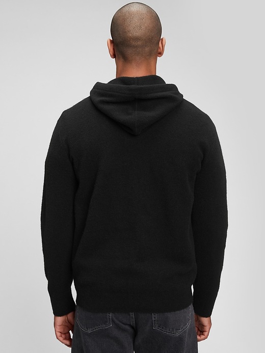2 of 8 showing, with the color true black of product Recycled Hoodie