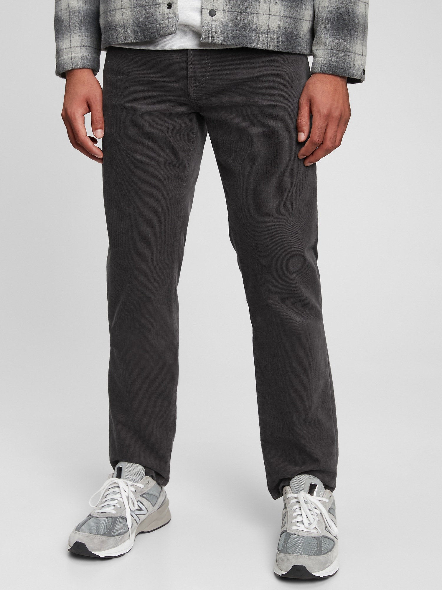 Corduroy Slim Straight Pants with Washwell Gap