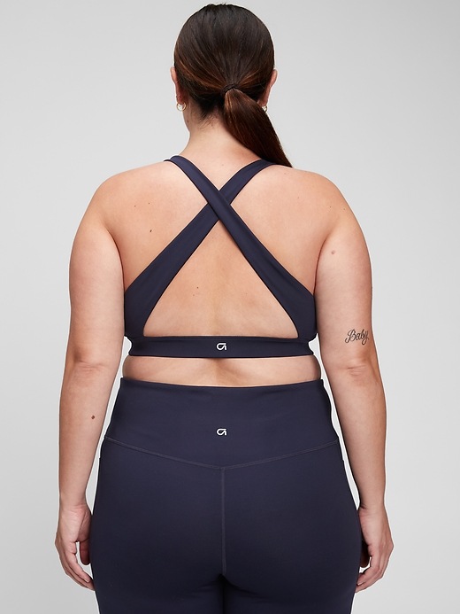 Image number 2 showing, GapFit Recycled Power Crossback Sports Bra