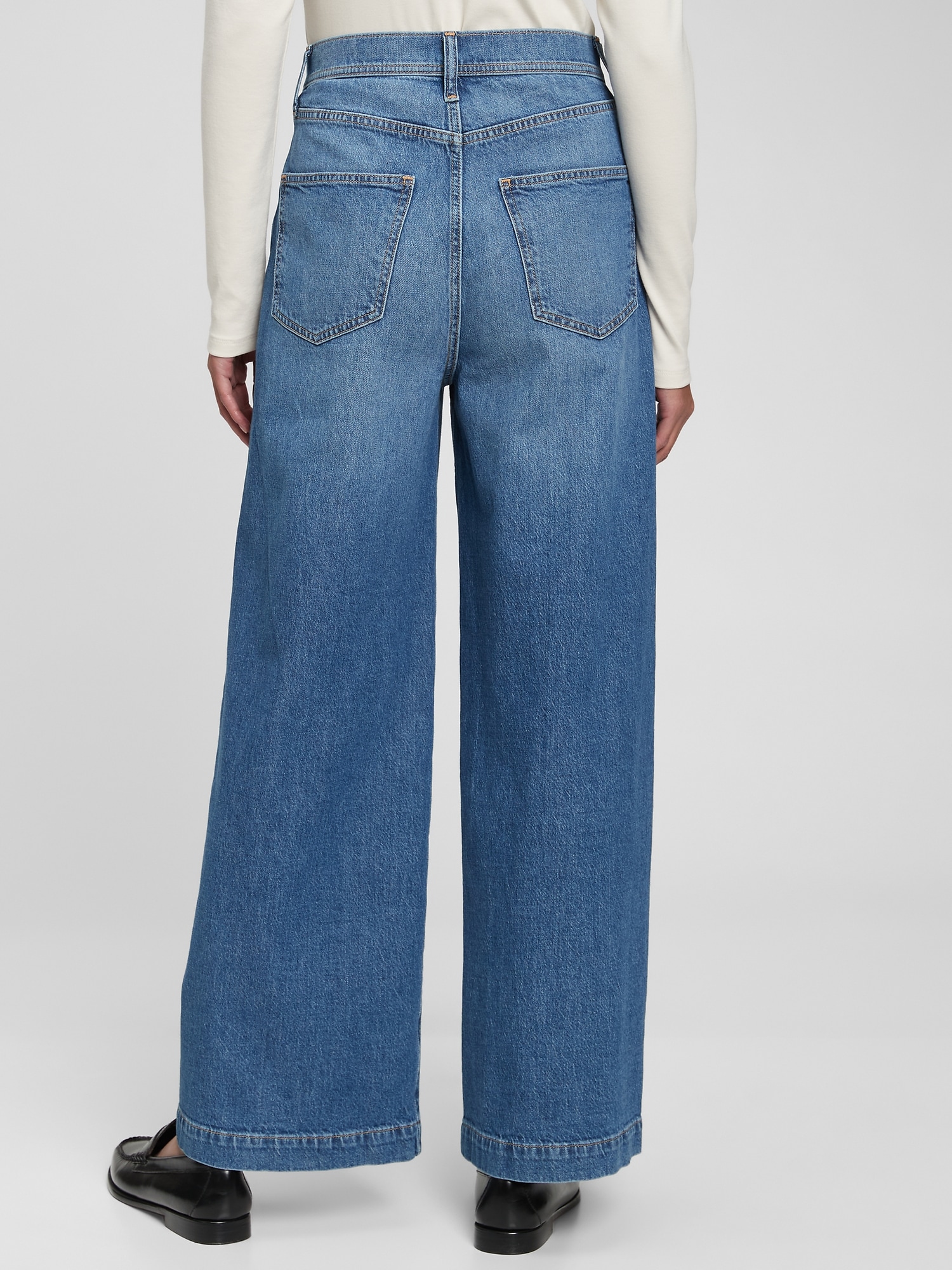 gap high rise wide leg jeans