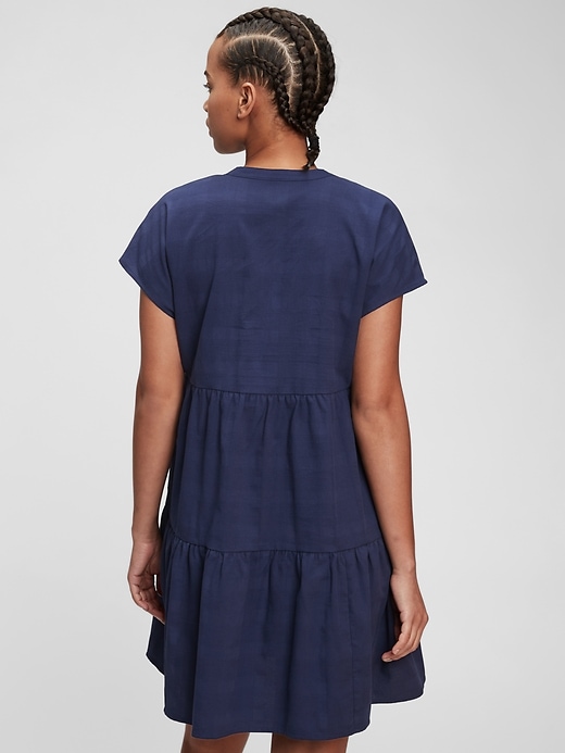 Image number 5 showing, 100% Organic Cotton Splitneck Mini Dress