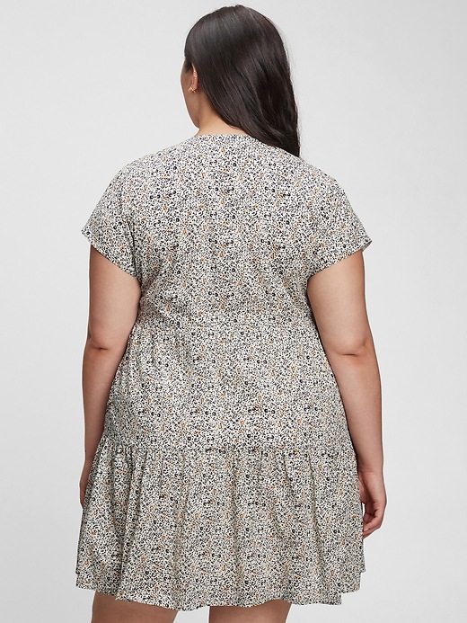 2 of 8 showing, with the color cream floral print of product Print Mini Dress