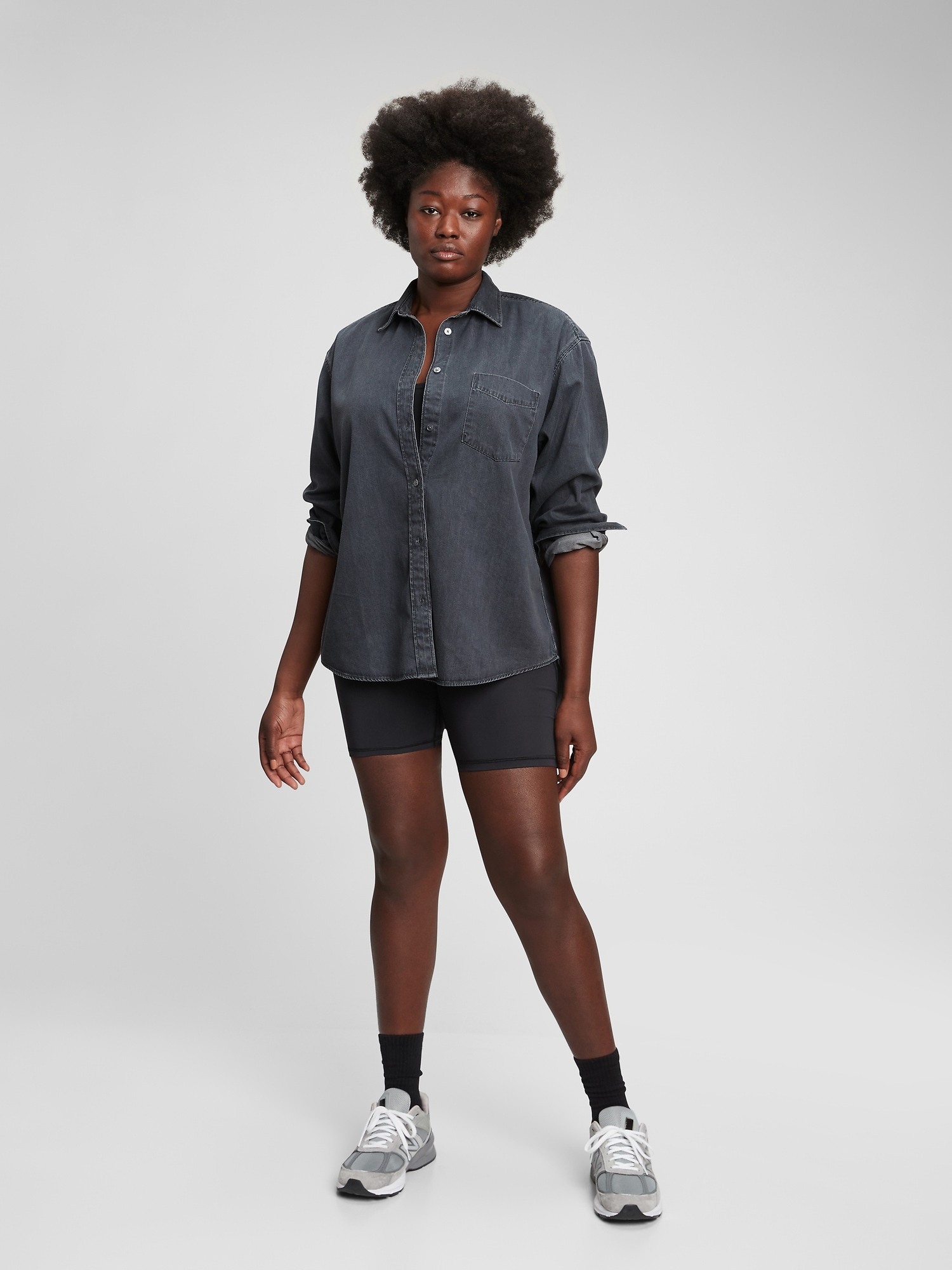 Gap black denim shirt sale