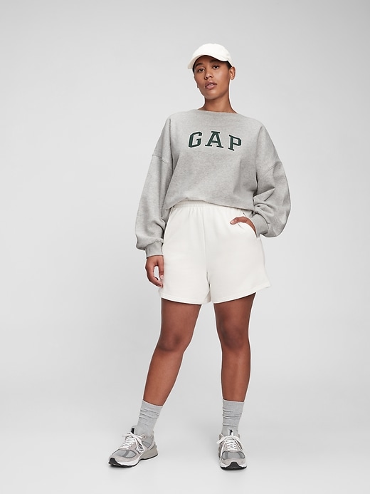 1 of 8 showing, with the color light heather grey of product Gap Logo Crewneck Sweatshirt