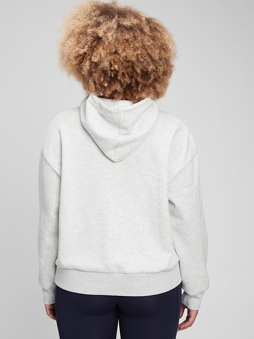 2 of 8 showing, with the color light heather grey of product Gap Arch Logo Hoodie