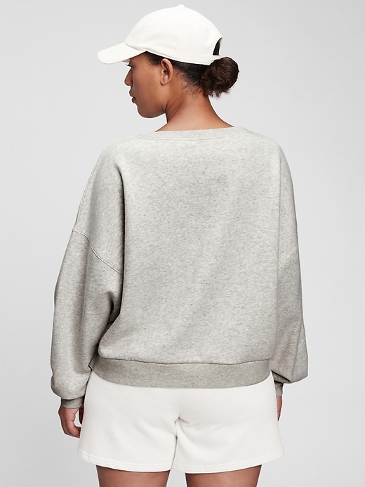 2 of 8 showing, with the color light heather grey of product Gap Logo Crewneck Sweatshirt