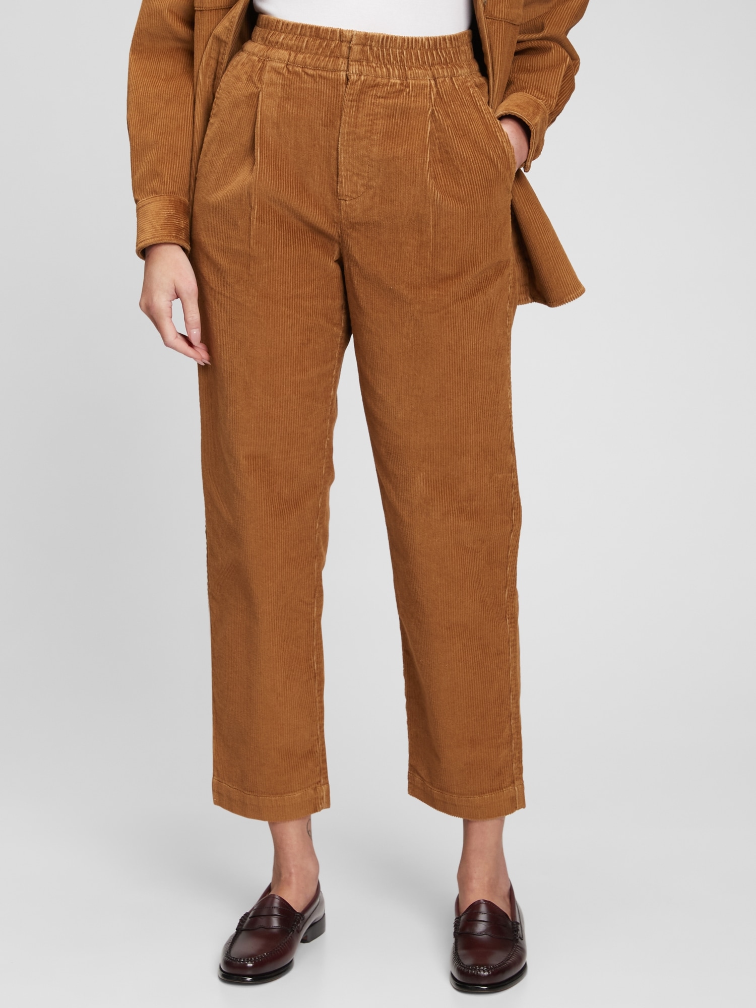 High Rise Corduroy Joggers Gap