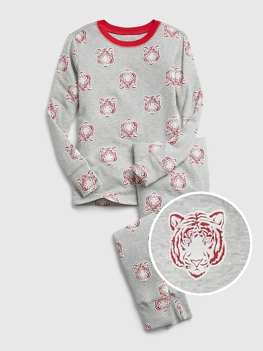 Kids 100 Organic Cotton Tiger Print PJ Set Gap