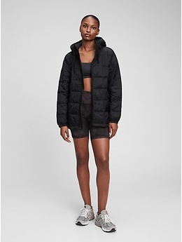 100% Recycled Nylon Relaxed Lightweight Puffer Jacket | Gap