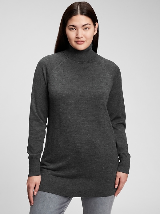 Merino Turtleneck Tunic Sweater Gap