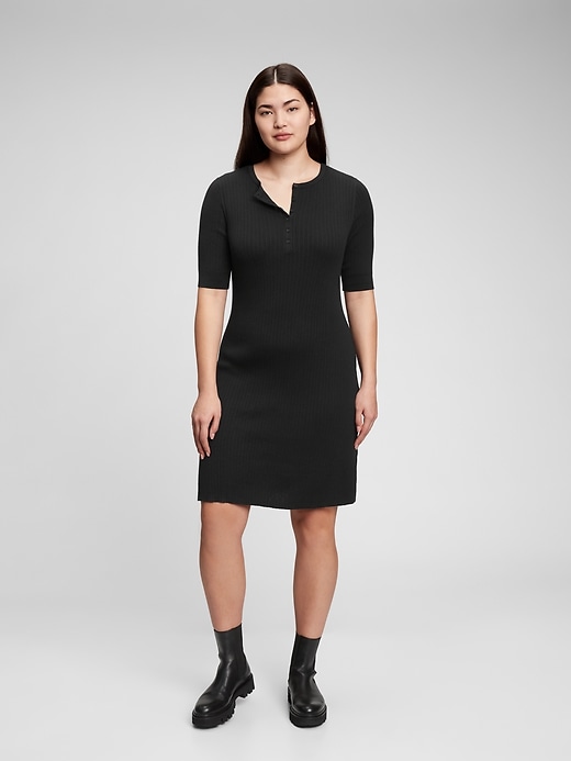 Image number 1 showing, Sweater Henley Dress