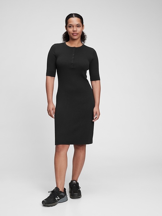 Image number 4 showing, Sweater Henley Dress