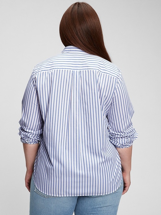 2 of 8 showing, with the color BLUE STRIPE of product 100% Organic Cotton Perfect Shirt