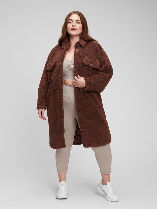 Image number 6 showing, Oversized Sherpa Shirt Jacket